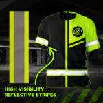 hi-vis-shirt-uniform-reflective-black-green-neon-custom-name-and-logo-reflective-line