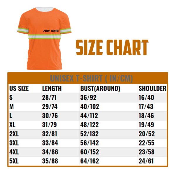 Hi Vis Shirt Uniform Reflective Orange Custom Name And Logo Safety Workwear For Company, Group, Team