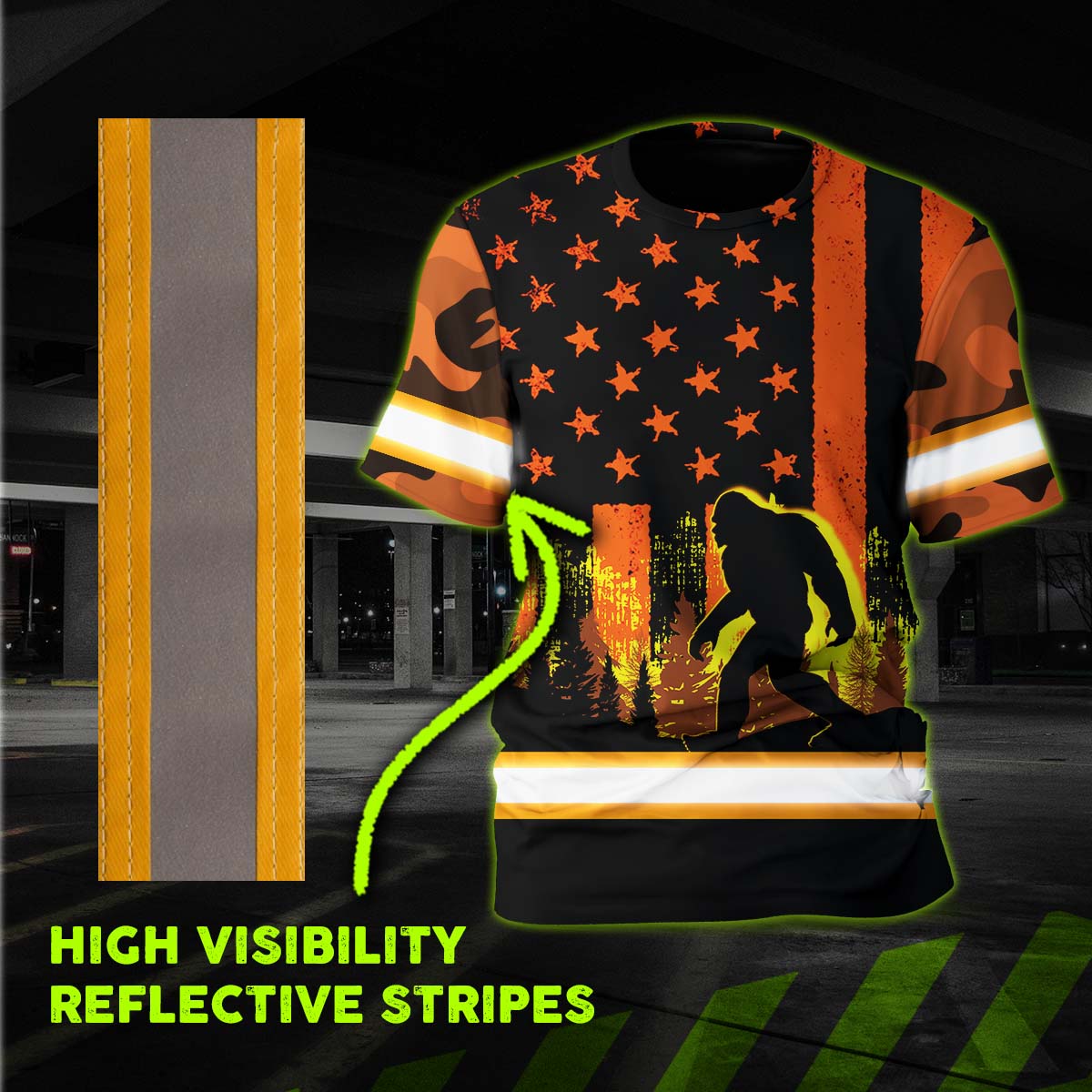 Safety Orange Reflective Vest — Custom Logo USA