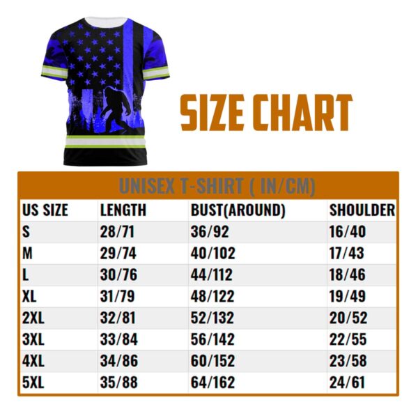 FLAG UNIFORM SIZING CHART