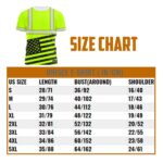 Hi Vis Shirt Reflective Green Gun USA Flag Custom Name Safety Workwear For Workers, Runners, Cyclists, Patriotic, Veteran, Military