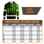 Hi Vis Hoodie Reflective Flag USA Custom Name Safety Workwear For Men, Truckers, Workers, Runners, Cyclists, Patriotic