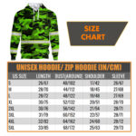 Hi Vis Hoodie Reflective Green Camo 2 Custom Name Safety Workwear For Workers, Runners, Cyclists, Trucker, Operator, Patriotic