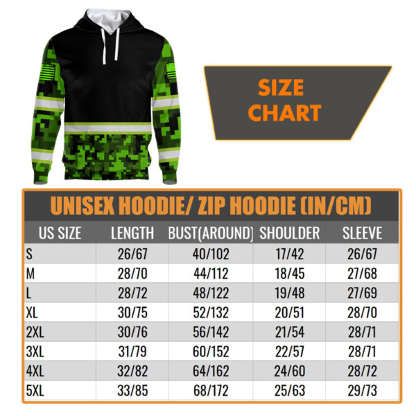 Hi Vis Hoodie Reflective Green Camo Custom Name Safety Workwear For Workers, Runners, Cyclists, Trucker, Operator, Patriotic