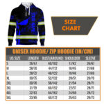 Hi Vis Hoodie Reflective Skull Blue Camo Neon US Flag Custom Name Safety Workwear For Workers, Runners, Cyclists, Trucker, Operator, Patriotic