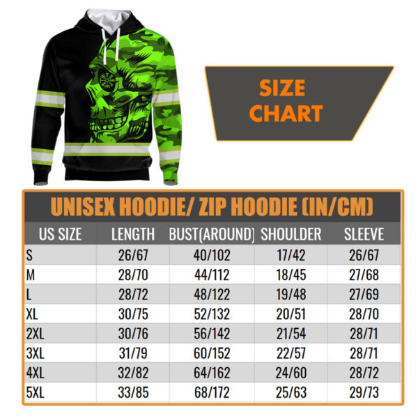 Hi Vis Hoodie Reflective Skull Viking Camo Neon Custom Name Safety Workwear For Worker, Operator, Truckers, Patriotic