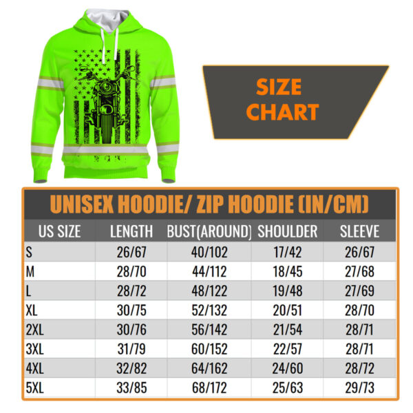 Hi Vis Hoodie Reflective Custom Name American Motorcycle US Flag Cool Biker Gift, Safety Workwear