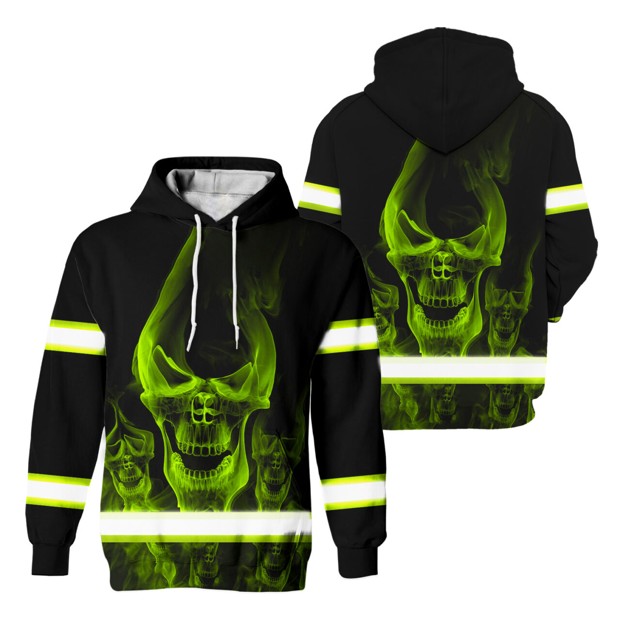 FLAMING SKULL HOODIE