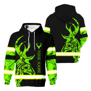 Hi Vis Hoodie Reflective Deer Hunting Custom Name Safety Workwear