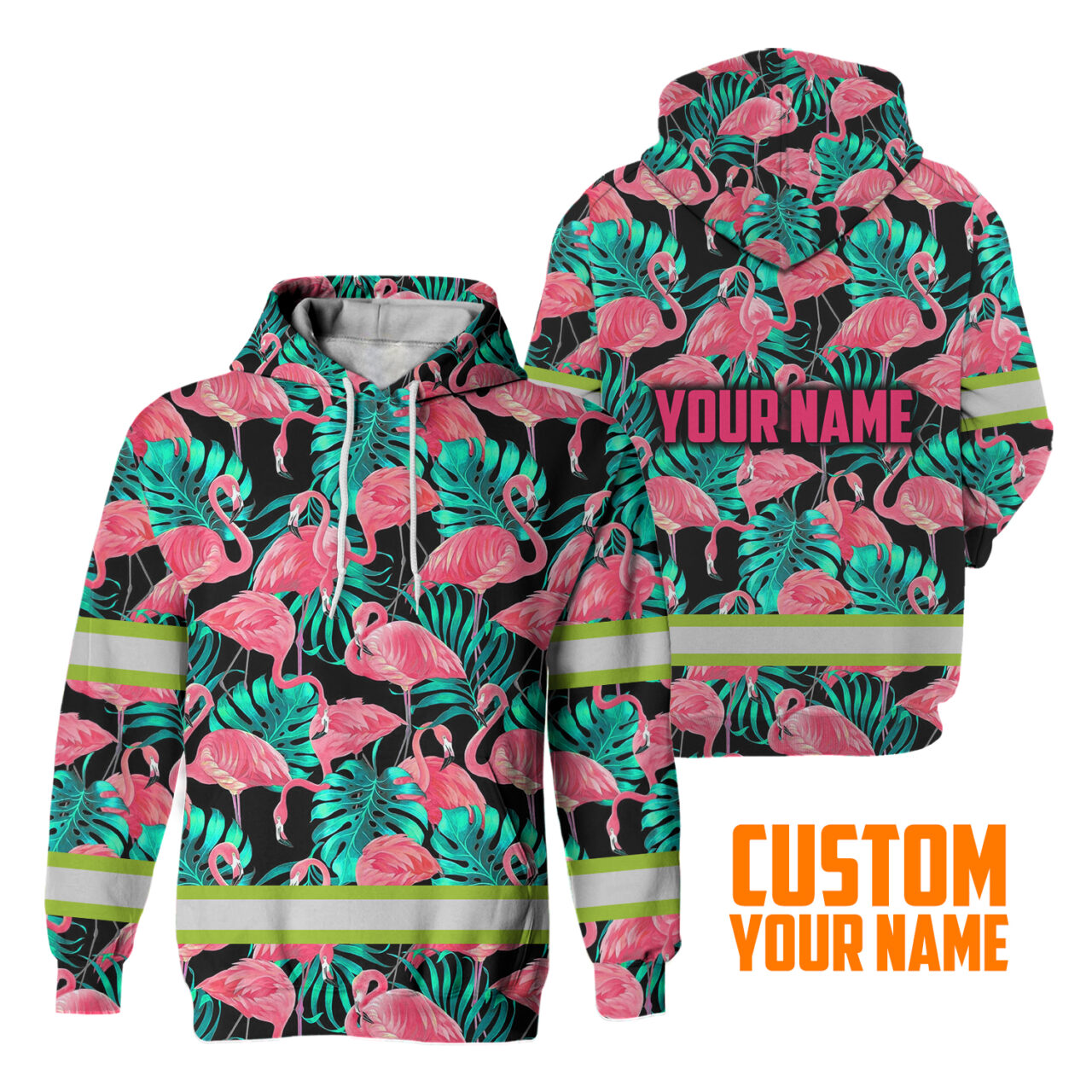 Pink flamingo hoodie hot sale