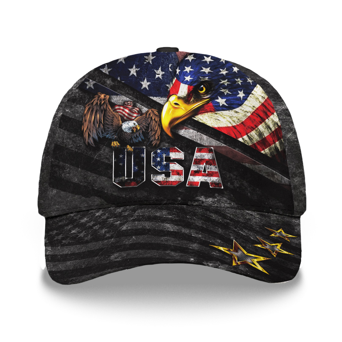 3D Printed GOD Bless USA Flag Eagle Cap