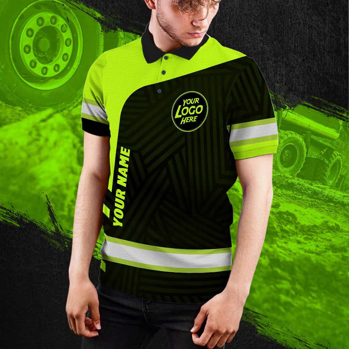 Uniform Black And Green Polo Shirt Summerhill Polo Shirt