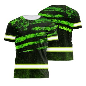 Hi Vis Shirt Reflective US Flag Pride Custom Name Safety Workwear