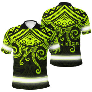 Hi Vis Polo Shirts Reflective Tapes Octopus Hawaiian Polynesian Tribal Custom