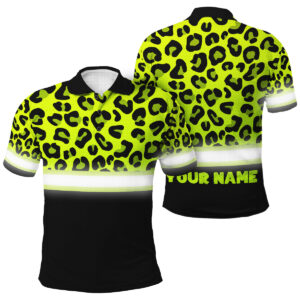 Hi Vis Polo Shirt Reflective Leopard Custom Name Safety Workwear